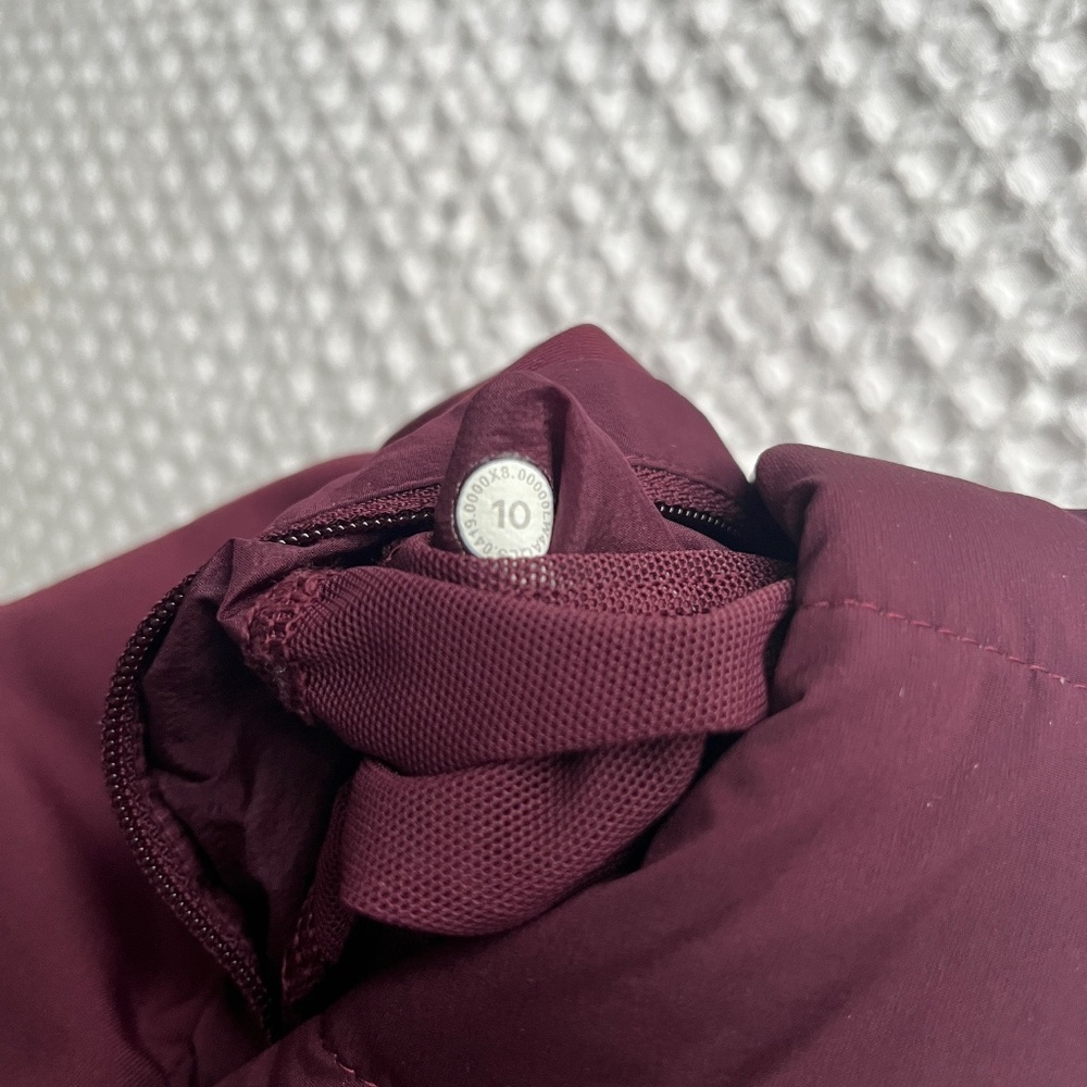 Lululemon Down For It All Goose Down Vest Dark Adobe Red 700 Fill - Picture 5 of 8